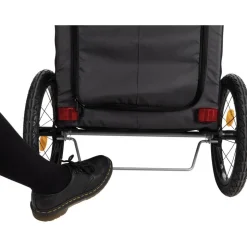 Fahrradanhänger Gr. M für Hunde bis 22 kg faltbar grau/schwarz 63 × 95/132 × 90 cm