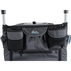 Fahrradanhänger Gr. S für Hunde bis 15 kg faltbar grau/schwarz 58 × 74/114 × 93 cm