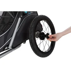 Fahrradanhänger Gr. S für Hunde bis 15 kg faltbar grau/schwarz 58 × 74/114 × 93 cm