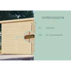 Fahrradgarage 'Bike' Fichtenholz naturbelassen 212,5 x 167 x 216,5 cm