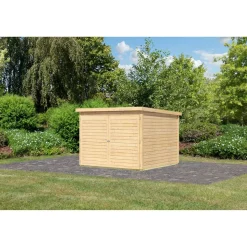 Fahrradgarage 'Bike' Fichtenholz naturbelassen 212,5 x 167 x 216,5 cm