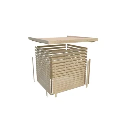 Fahrradgarage 'Bike' Fichtenholz terragrau 212,5 x 167 x 216,5 cm