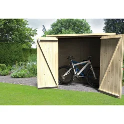Fahrradgarage 'Bike-Box' Fichtenholz naturbelassen 193 x 161 x 193 cm