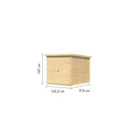Fahrradgarage naturfarben 162 x 216 cm