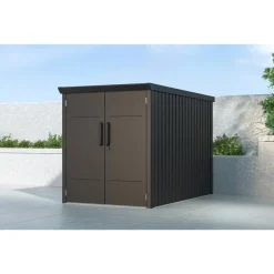 Fahrradgarage 'Velos 2' Metall schwarz 133 x 222 x 151 cm