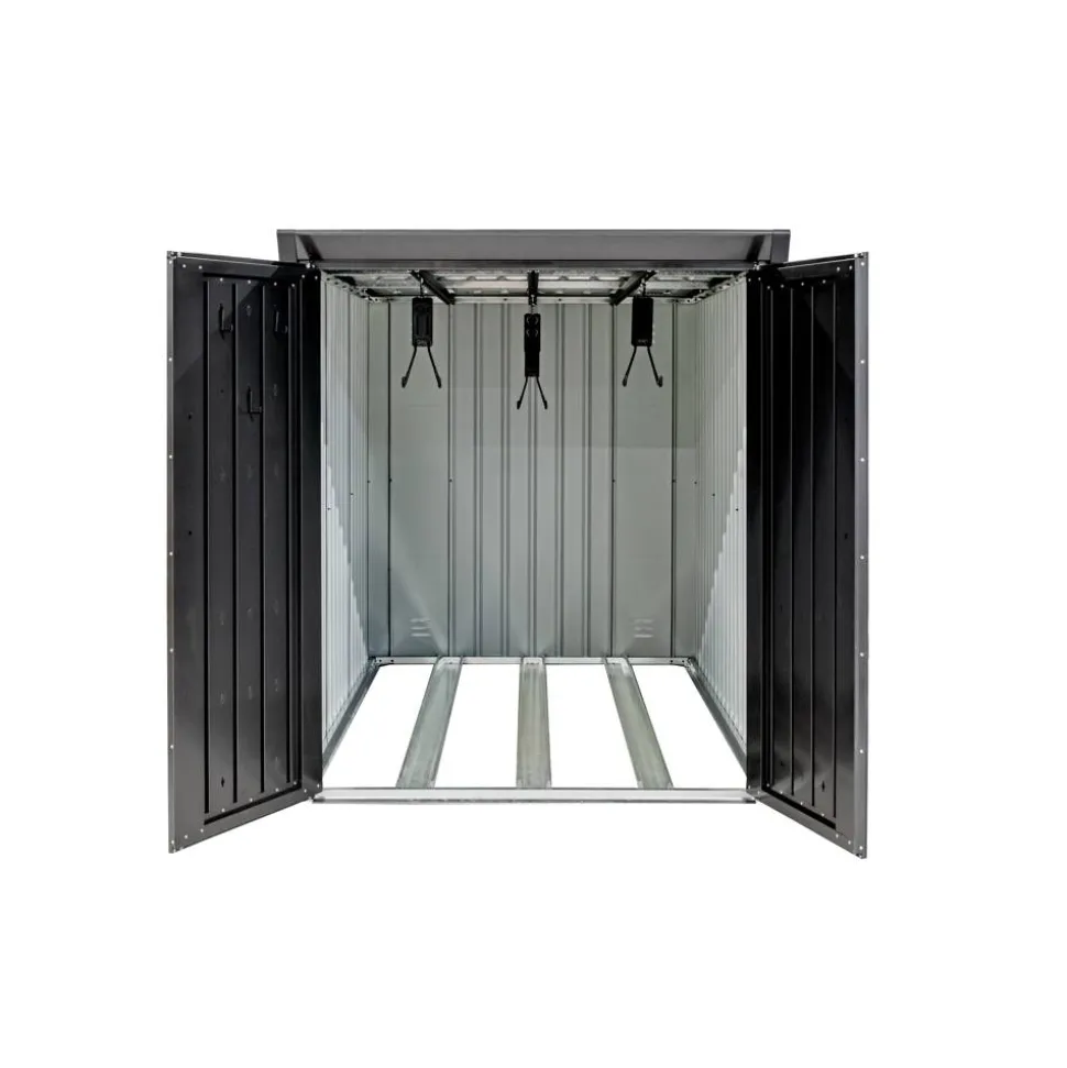Fahrradgarage 'Velos 2' Metall schwarz 133 x 222 x 151 cm