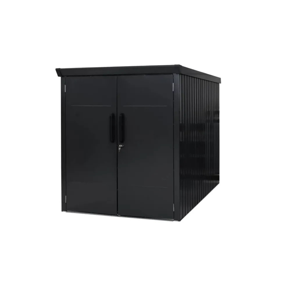 Fahrradgarage 'Velos 2' Metall schwarz 133 x 222 x 151 cm