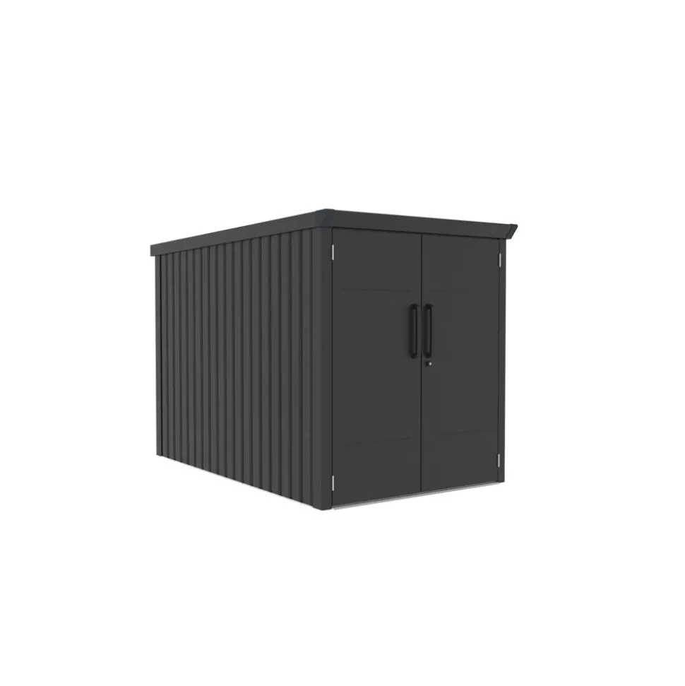 Fahrradgarage 'Velos 2' Metall schwarz 133 x 222 x 151 cm