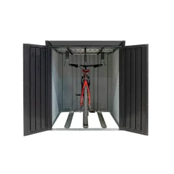 Fahrradgarage 'Velos 2' Metall schwarz 133 x 222 x 151 cm