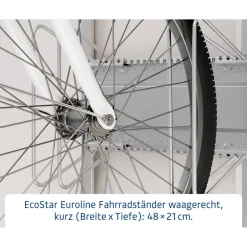 Fahrradhalter 'Euroline 480' waagerecht für Gerätehaus