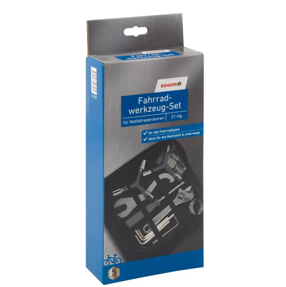 Fahrradwerkzeug-Set 21-teilig, Aufbewahrungstasche
