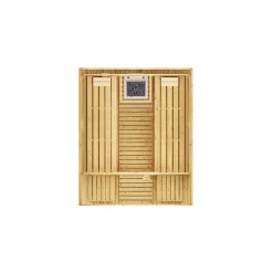 Fasssauna '198 Sparset 1', natur 9,0 kW Kompakt-Ofen Steuerung Glastür 210,5 x 255,5 x 217,5 cm