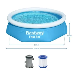 Fast-Set-Pool-Set 'Fast Set' Ø 244 x 61 cm mit Filterpumpe