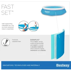 Fast-Set-Pool-Set 'Fast Set' Ø 305 x 66 cm mit Filterpumpe