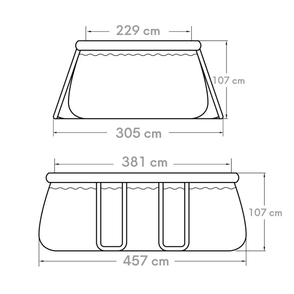 Fast-Set-Pool-Set 'Quick' 457 x 305 x 107 cm mit Einstiegsleiter und Filtersystem