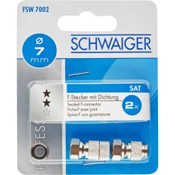 F-Aufdrehstecker Wetterschutz Ø 7 mm 2 Stück