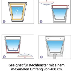 Fensterabdichtung 'Hot Air Stop BC04AIRSTPDF' für Dachfenster weiß 200 x 39 cm