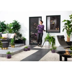 Fensterfliegengitter 'Master Slim' anthrazit 100 x 120 cm