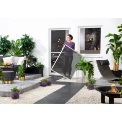 Fensterfliegengitter 'Master Slim' weiß 130 x 150 cm