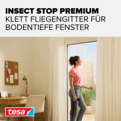 Fensterfliegengitter/Türfliegengitter 'Comfort' bodentief weiß 120 x 240 cm