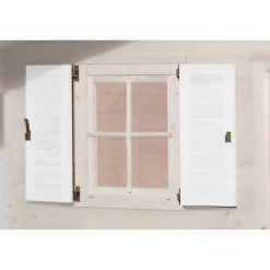 Fensterladen 2-seitig 69 x 79 cm weiß