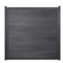 Fertigelement 'Viento' BPC/Aluminium quadratisch steingrau/anthrazit 180 x 180 cm