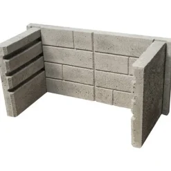 Feuerfester Einsatz für Gartengrillkamin 66,5 x 32 x 4 cm 3-teilig