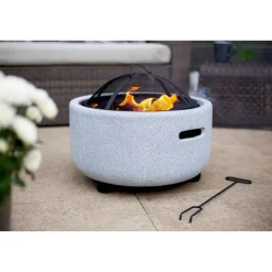 Feuerstelle 'Santanyi' grau Ø 46 x 25 cm