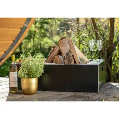 Feuerstelle 'Bilbao' Stahl unbehandelt 80 x 23,5 x 80