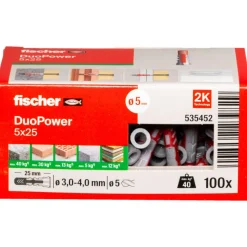 fischer DUOPOWER 5 x 25 LD 100 Stück