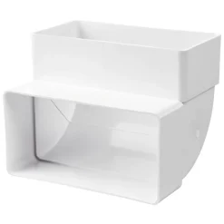 Flachkanalbogen 90° senkrecht, 110 x 55 mm