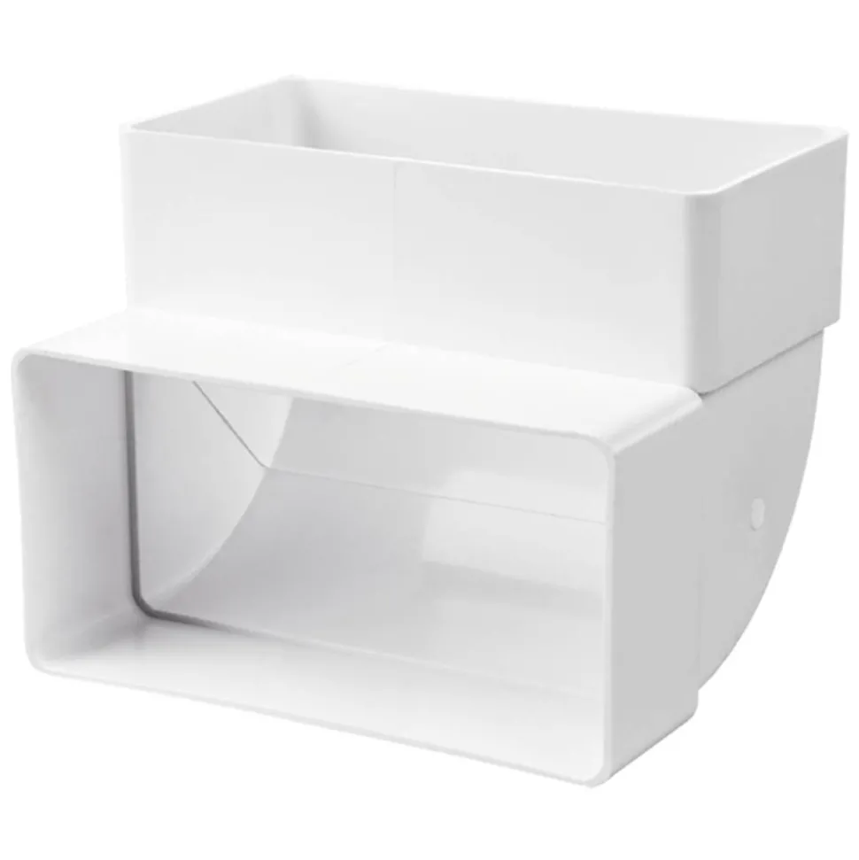 Flachkanalbogen 90° senkrecht, 110 x 55 mm