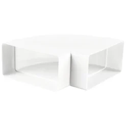 Flachkanalbogen 90° waagerecht, 220 x 55 mm