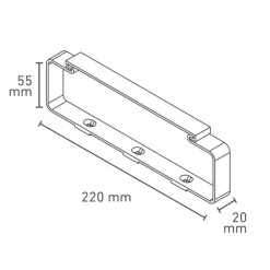 Flachkanalhalter 220 x 55 mm