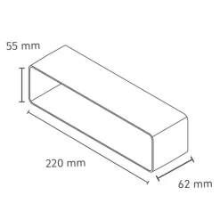 Flachkanalverbinder 220 x 55 mm