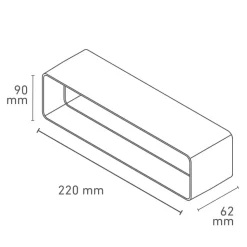 Flachkanalverbinder 220 x 90 mm