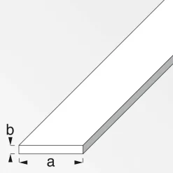 Flachstange Aluminium chromfarben 0,2 x 3 x 100 cm