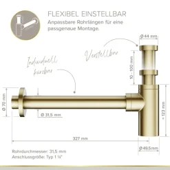 Flaschensiphon 'Juri' gold, 1 1/4