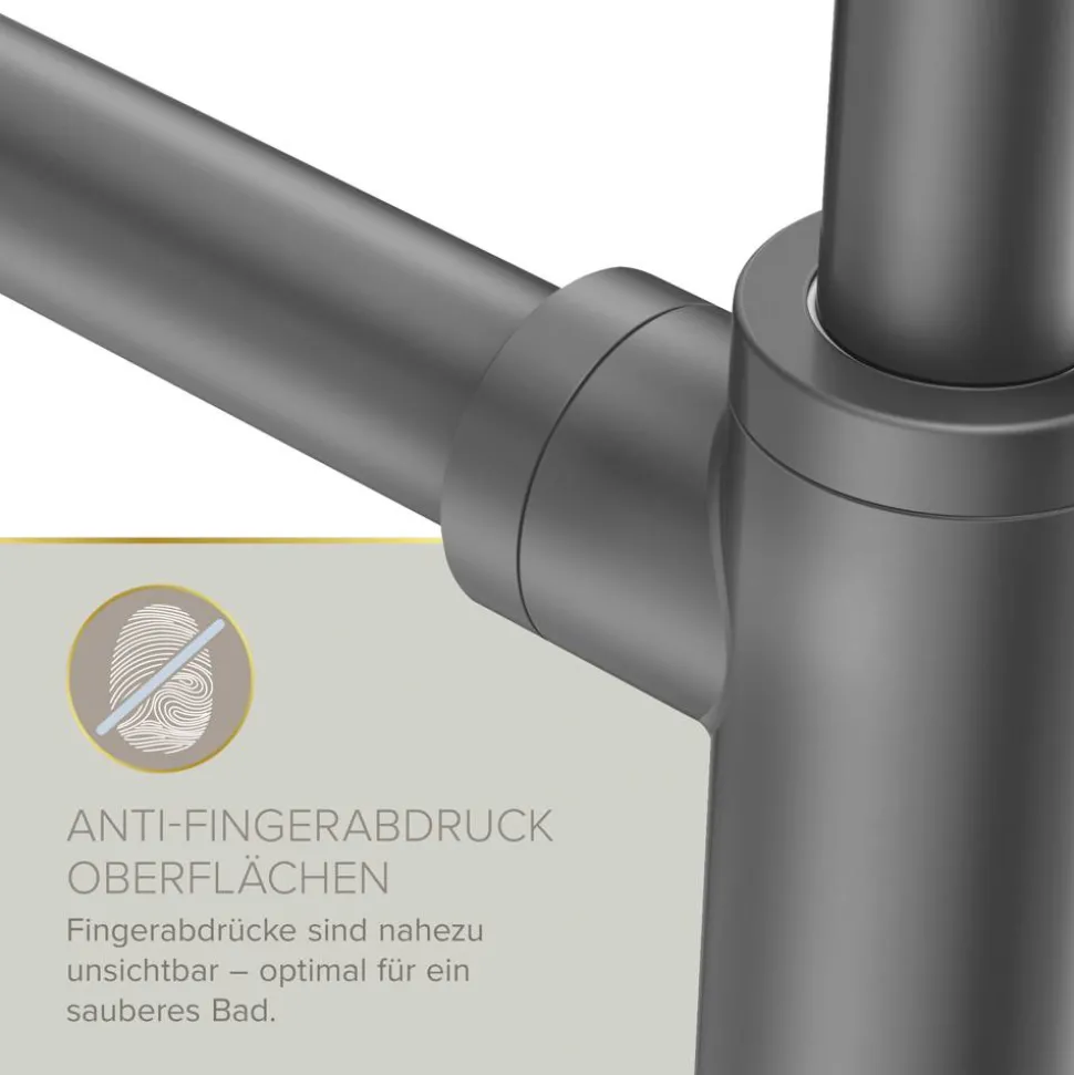 Flaschensiphon 'Juri' graphit, 1 1/4" x Ø 32 mm