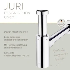Flaschensiphon 'Juri' verchromt, 1 1/4