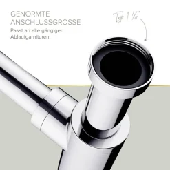 Flaschensiphon 'Juri' verchromt, 1 1/4