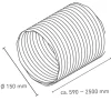 Flexible Luftleitung Ø 150 x 590-2500 mm