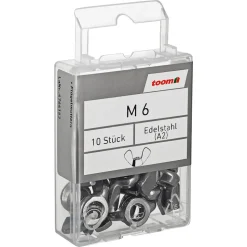 Flügelmuttern M6 Edelstahl A2 10 Stück