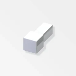 Fliesenecke quadratisch chromfarben 1 cm