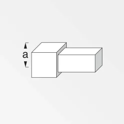 Fliesenecke quadratisch silbern 0,8 cm