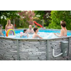 Frame-Pool-Set 'Elite' Ø 427 x 107 cm mit Einstiegsleiter und Filterpumpe