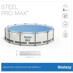 Frame-Pool-Set 'Steel Pro Max' Ø 305 x 76 cm mit Kartuschenfilter