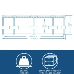Frame-Pool-Set 'Steel Pro Max' Ø 305 x 76 cm mit Kartuschenfilter