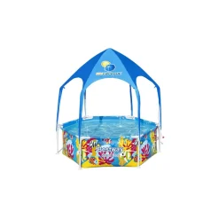 Frame-Pool-Set 'Steel Pro Splash-in-Shade' Ø 183 x 51 cm mit Sonnenschutzdach