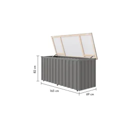 Freizeitbox 'Alumee 2' Metall graualuminium 172 x 82 cm